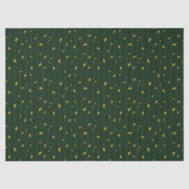 Holiday Green Yellow Star Stripe Christmas Seidenpapier