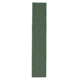 Holiday Green Yellow Stripe Star Christmas  Mittelgroßer Tischläufer