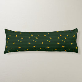 Holiday Green Yellow Stripe Star Christmas  Seitenschläferkissen