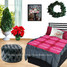 Holiday Greeting Fleecedecke