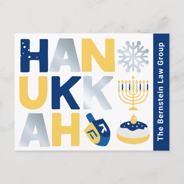 Holiday Hanukkah Postcard Postkarte (Vorderseite)