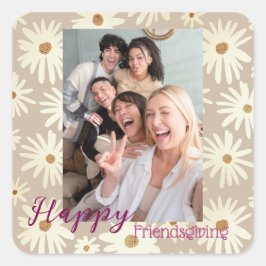 Holiday Happy Celebration Generic Foto Customizing Quadratischer Aufkleber