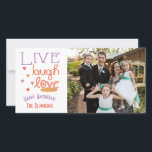 Holiday Happy Hanukkah Card "Liebe a Latke" Feiertagskarte<br><div class="desc">Happy Holiday, Hanukkah Foto Card, "Live Lagh Liebe a Latke" Glossy, Fotokarte mit weißem Umschlag. Personalisieren Sie, indem Sie Fotos und Formulierungen ersetzen, "Happy Hanukkah, The Blumbergs" Anpassen Sie die Formulierung durch die Wahl Ihres bevorzugten Schriftartes Stil, Farbe und Größe. Danke, dass du angehalten und eingekauft hast! Viel geschätzt. Happy...</div>