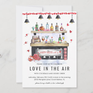 Holiday Happy Hour Valentine Cocktail Party Einladung