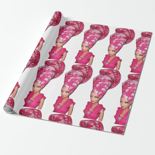 Holiday Head Wrap Doll Gift Wrap Geschenkpapier (Ungerollt)