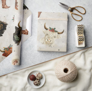 Holiday Highland Cows - Wrapping Geschenkpapier