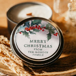 Holiday Holly Christmas Sticker<br><div class="desc">Benutzen Sie diesen hübschen Aufkleber auf Geschenktaschen,  Geschenkverpackungen oder alles andere,  was Sie brauchen! Einfach zu bearbeiten!</div>