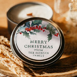 Holiday Holly Christmas Sticker<br><div class="desc">Benutzen Sie diesen hübschen Aufkleber auf Geschenktaschen, Geschenkverpackungen oder alles andere, was Sie brauchen! Einfach zu bearbeiten!</div>