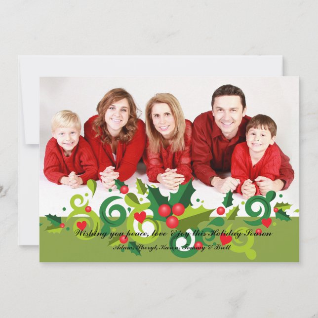 Holiday Holly et Love Carte photo (Devant)