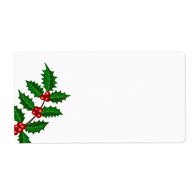 Holiday Holly Shipping Labels (Vorne)