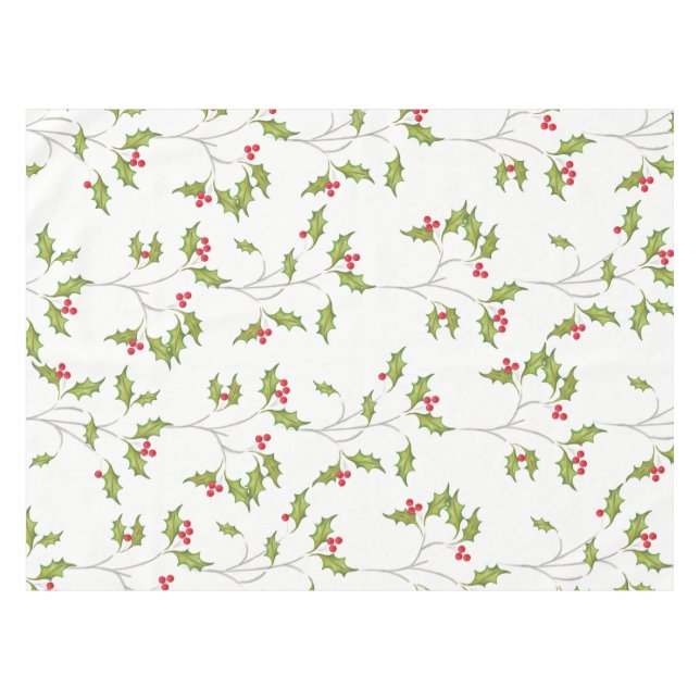 Holiday Holly Tablecloth Tischdecke (Vorderseite (Horizontal))