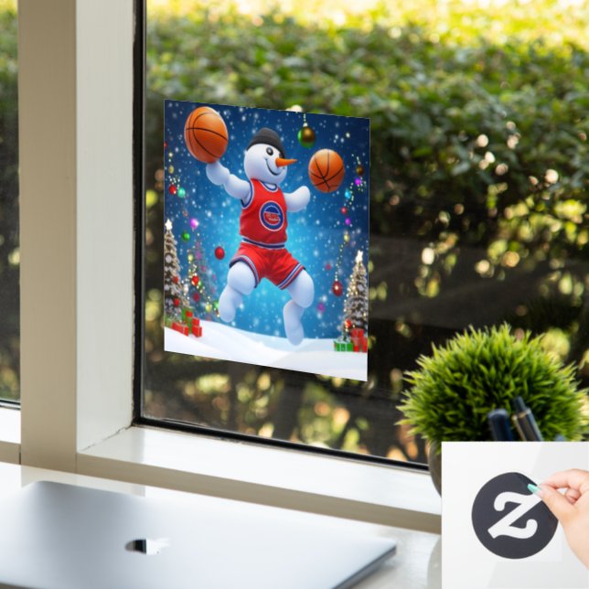 Holiday Hoops Fensteraufkleber (Büro)