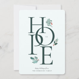 Holiday Hope Modern Botanical Berry Feiertagskarte