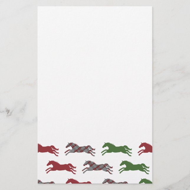 Holiday Horse Fox mit Blanket Weihnachten Briefpapier (Vorderseite)