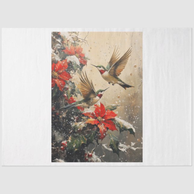 Holiday Hummingbirds Seidenpapier (Vorderseite)