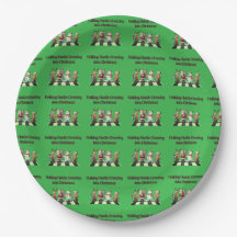 Holiday Hustle Crossing in Weihnachts-Papierplatte