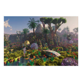 Holiday in Paradise - by Jurgen Ziewe Canvas Print Poster