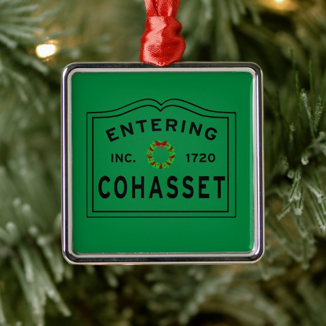 Holiday Inn Cohasset MA Keramik Ornam Ornament Aus Metall (Baum)