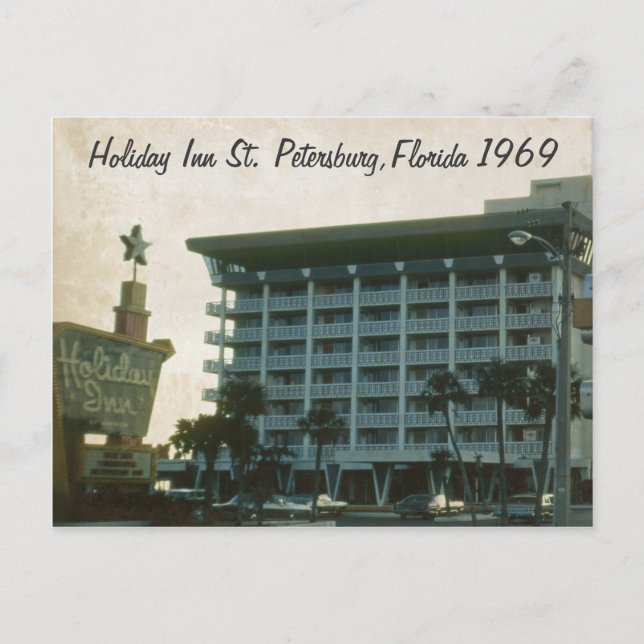 Holiday Inn St. Petersburg Florida 1969 Postkarte (Vorderseite)