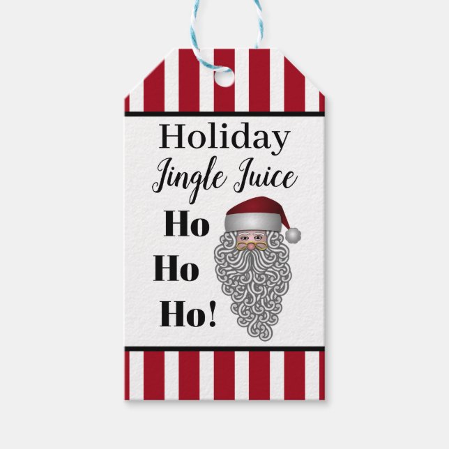 Holiday Jingle Juice Personalisiert Geschenkanhänger (Vorderseite)