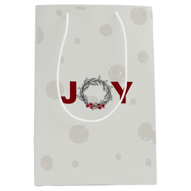 HOLIDAY JOY Gift Medium Gift Bag Mittlere Geschenktüte (Vorderseite)