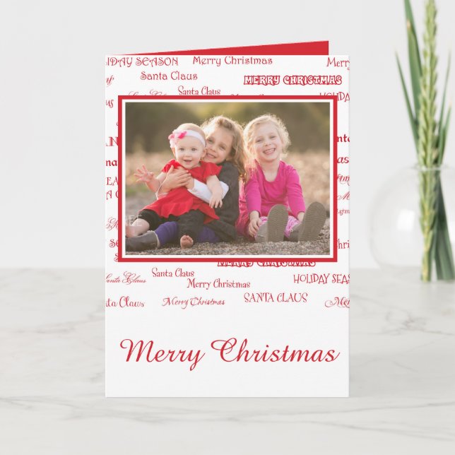 Holiday Joy & Giggles Frohe Weihnachten Foto (Vorderseite)