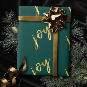 Holiday Joy Klassisches Gold-Marker-Script auf G Geschenkpapier