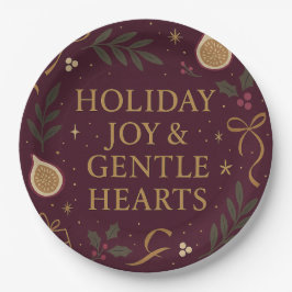 Holiday Joy Paper Plate Pappteller