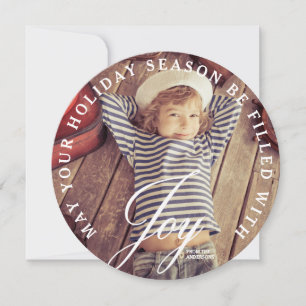 Holiday Joy Runde moderne frohe Weihnachten
