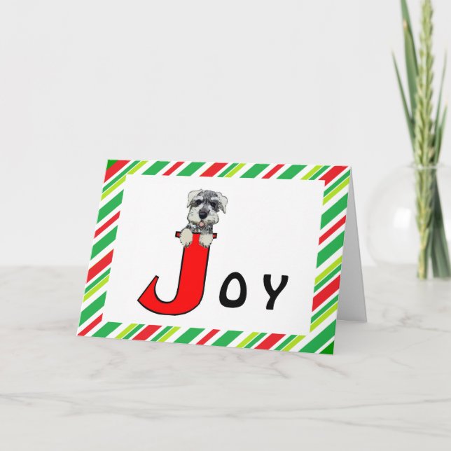 Holiday Joy Schnauzer Card Feiertagskarte (Vorderseite)