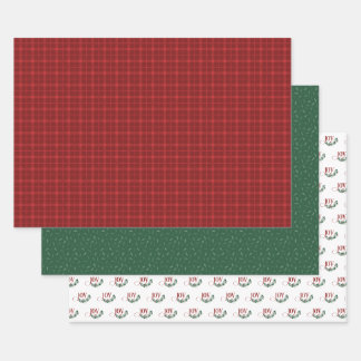 Holiday Joy Wrapping Paper Sheets Geschenkpapier Set