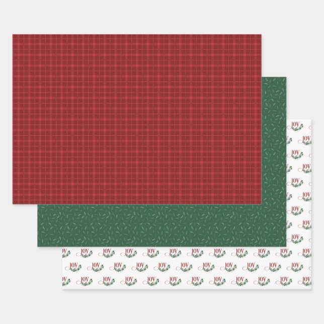 Holiday Joy Wrapping Paper Sheets Geschenkpapier Set (Set)