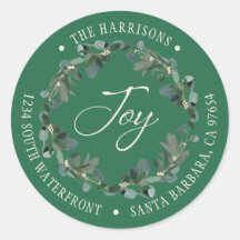 Holiday Joy Wreath Green Rücksendeadresse