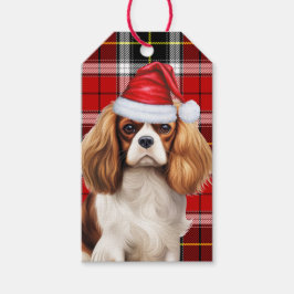 Holiday Kariert Cavalier King Charles Dog Weihnach Geschenkanhänger