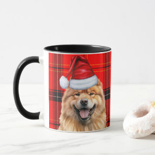 Holiday Kariert Chow Chow Weihnachten Weihnachtsma Tasse