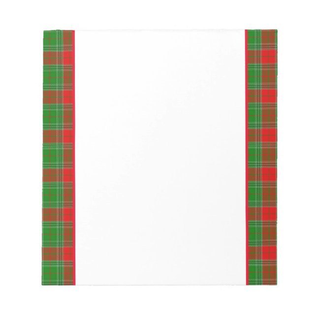 Holiday Kariert Notepad Notizblock (Vorderseite)