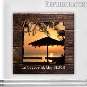 Holiday Keepake Beach Foto Magnet