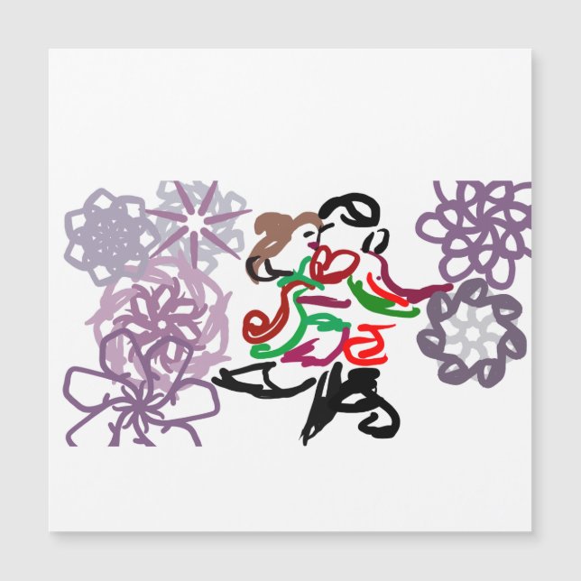 Holiday Kiss  Magnetkarte (Vorderseite)