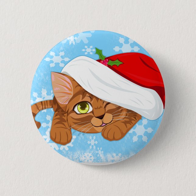 Holiday Kitten Button (Vorderseite)