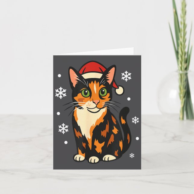 Holiday Kitten Cute Christmas Cat Design Uni  Karte (Vorderseite)