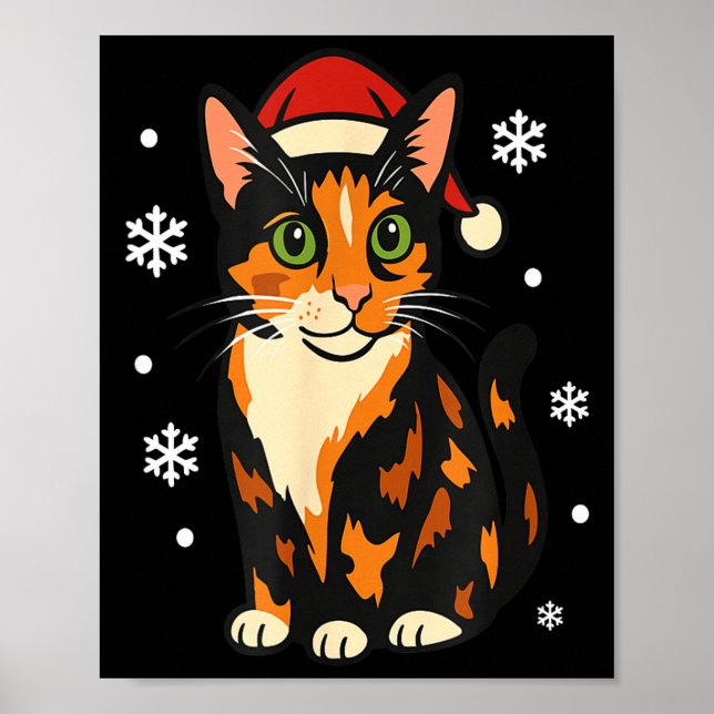 Holiday Kitten Cute Christmas Cat Design Uni  Poster (Vorne)