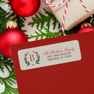 Holiday Laurel Wreath Monogram