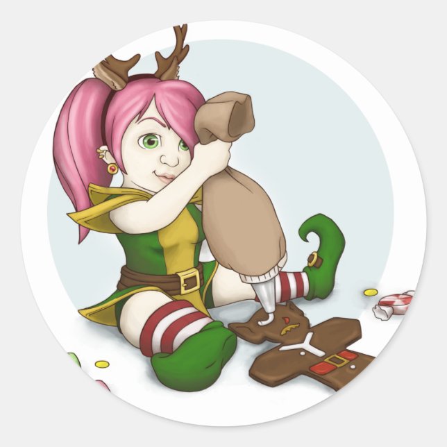 Holiday Leckerei Gnome Sticker (Vorderseite)