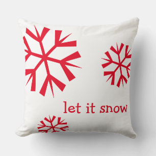 Holiday Let it Schnee Schneeflocke Kissen