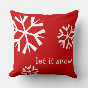 Holiday Let it Schnee Schneeflocke Kissen