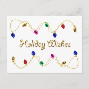 Holiday Light Border Postkarte