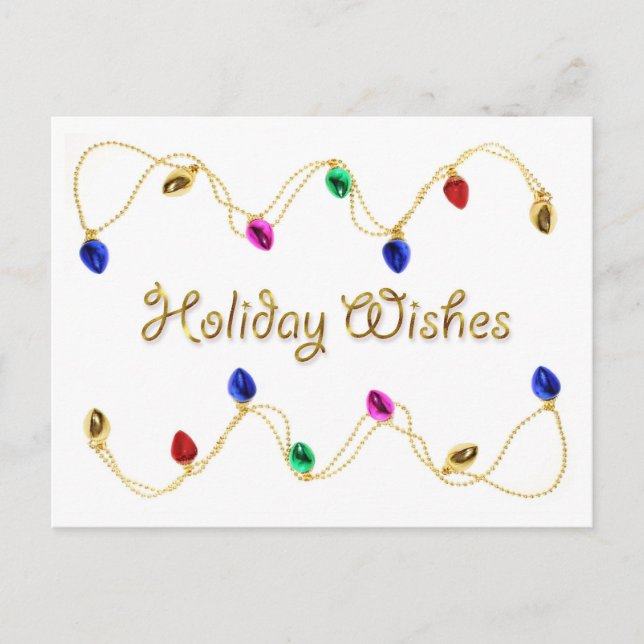 Holiday Light Border Postkarte (Vorderseite)