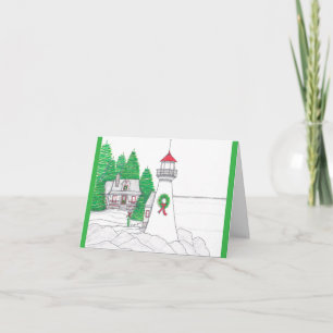 Holiday Lighthouse Card Karte