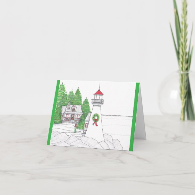 Holiday Lighthouse Card Karte (Vorderseite)