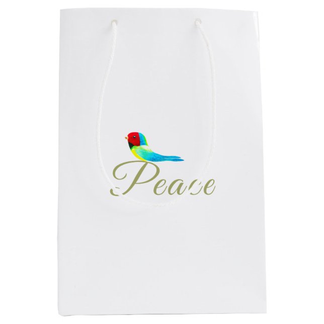 Holiday Little Bird  Messenger of Peace Mittlere Geschenktüte (Vorderseite)